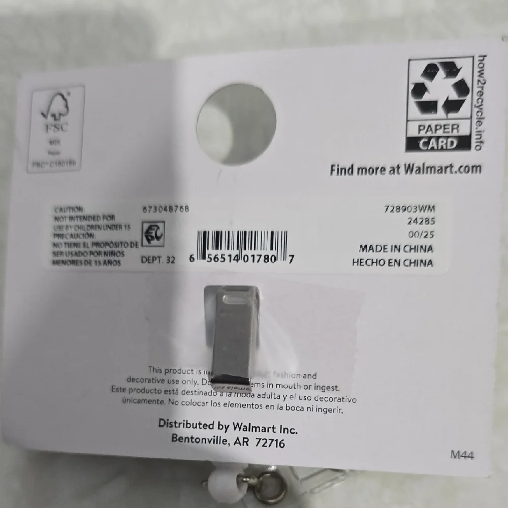 Floral ID Badge Holder‎ with Sparkle Center